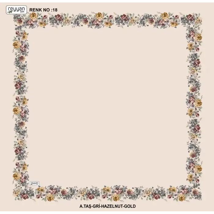 Reyyan İpek 100 cm Desenli Oyalık Yazma (ryyn-459-05)