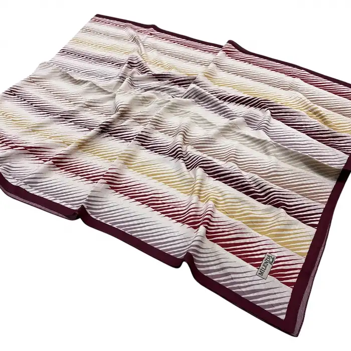 Desenli Bambu Kraş Şal -(DBK05-02)