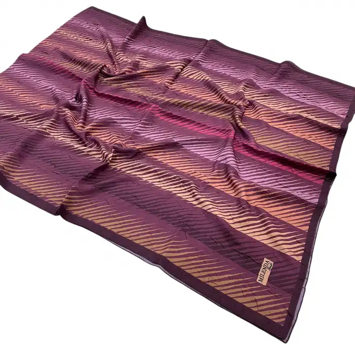 Desenli Bambu Kraş Şal -(DBK05-03)