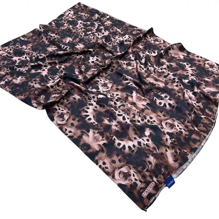 Desenli Bambu Kraş Şal -(DBK06-04)