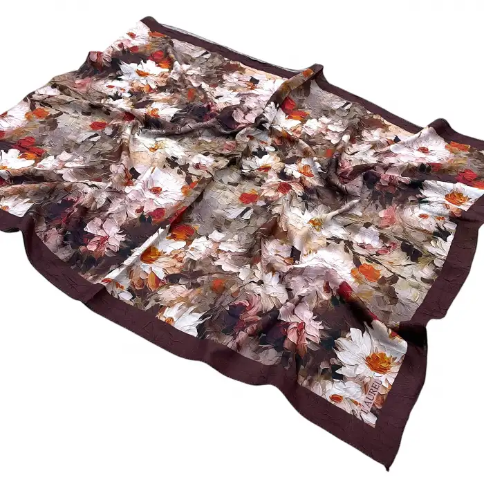 Desenli Bambu Kraş Şal -(DBK06-10)