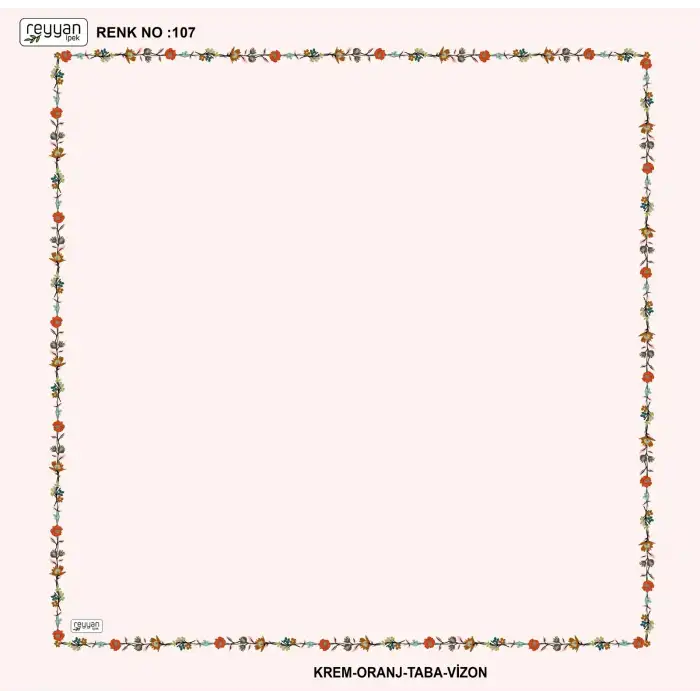 Reyyan İpek 100 cm Desenli Oyalık Yazma (ryyn-449-06)