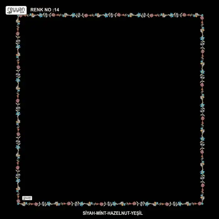 Reyyan İpek 100 cm Desenli Oyalık Yazma (ryyn-449-22)
