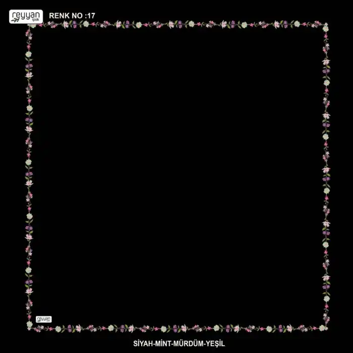 Reyyan İpek 100 cm Desenli Oyalık Yazma (ryyn-449-23)