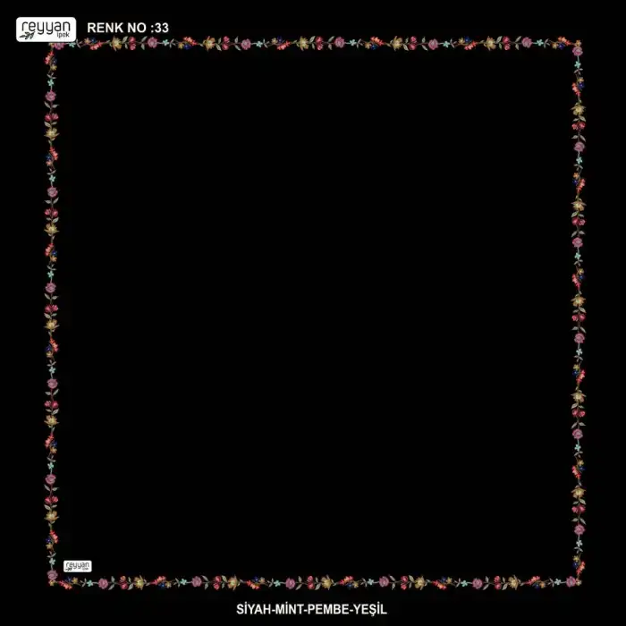 Reyyan İpek 100 cm Desenli Oyalık Yazma (ryyn-449-27)