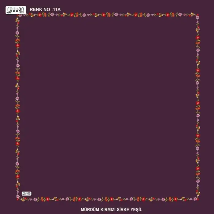 Reyyan İpek 100 cm Desenli Oyalık Yazma (ryyn-449-14)