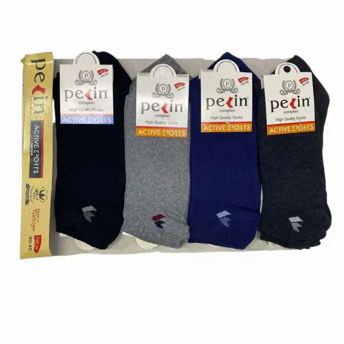 Pelin Erkek Patik Çorap 12 Adet-(EPÇ01-03)