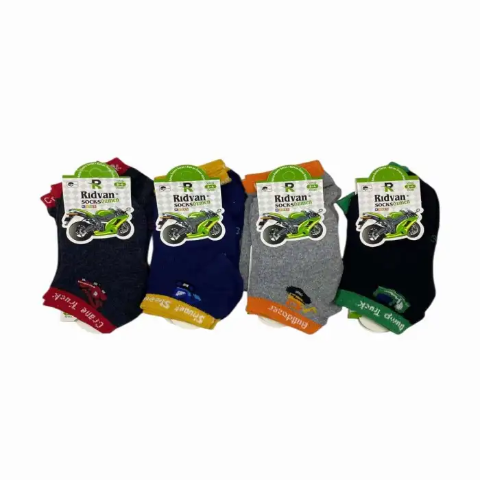 Erkek Çocuk Patik Çorap (3-4 Yaş) - (12 Adet) - (REP01-01)