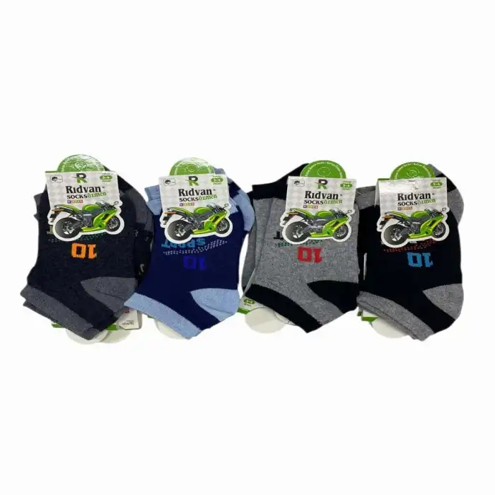 Erkek Çocuk Patik Çorap (3-4 Yaş) - (12 Adet) - (REP01-02)