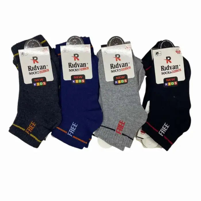 Erkek Çocuk Patik Çorap (9-10 Yaş) - (12 Adet) - (REP01-08)