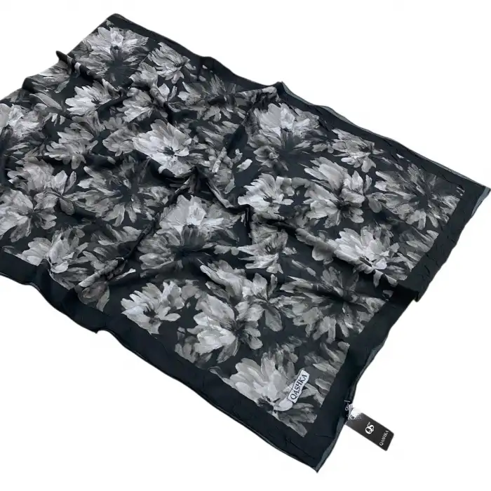 Desenli Bambu Kraş Şal -(DBK10-03)
