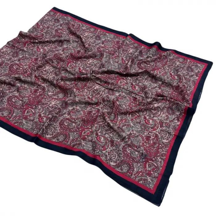 Desenli Bambu Kraş Şal -(DBK15-06)