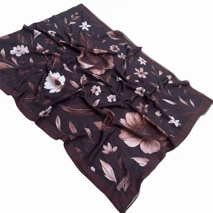 Desenli Bambu Kraş Şal -(DBK16-06)