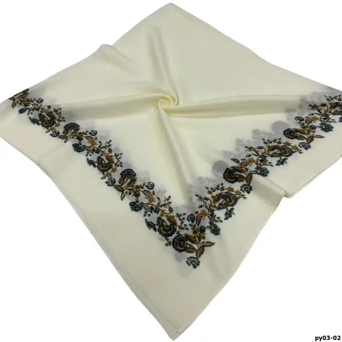 Altınel İpek Polyester Ortası Boş Oyalık Yazma 100 cm - (PY03-02)