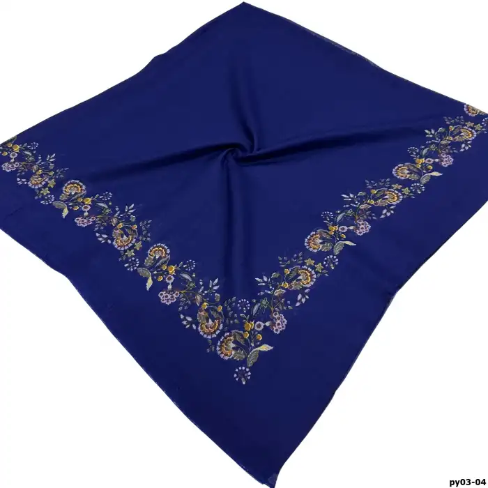 Altınel İpek Polyester Ortası Boş Oyalık Yazma 100 cm - (PY03-04)
