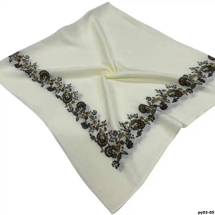 Altınel İpek Polyester Ortası Boş Oyalık Yazma 100 cm - (PY03-05)