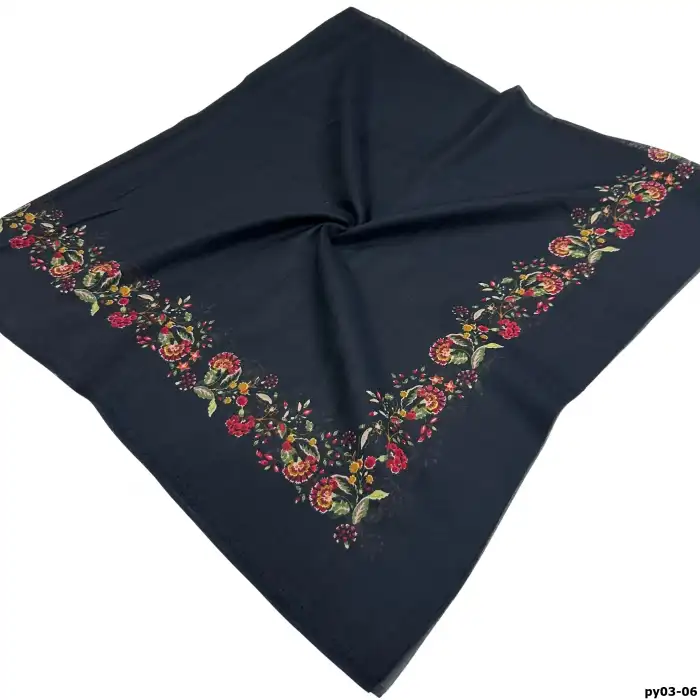 Altınel İpek Polyester Ortası Boş Oyalık Yazma 100 cm - (PY03-06)