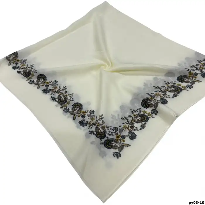 Altınel İpek Polyester Ortası Boş Oyalık Yazma 100 cm - (PY03-10)