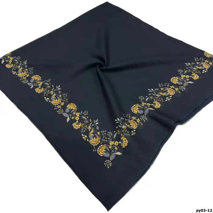 Altınel İpek Polyester Ortası Boş Oyalık Yazma 100 cm - (PY03-12)