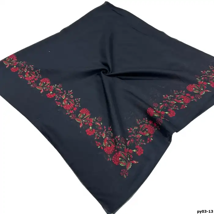 Altınel İpek Polyester Ortası Boş Oyalık Yazma 100 cm - (PY03-13)
