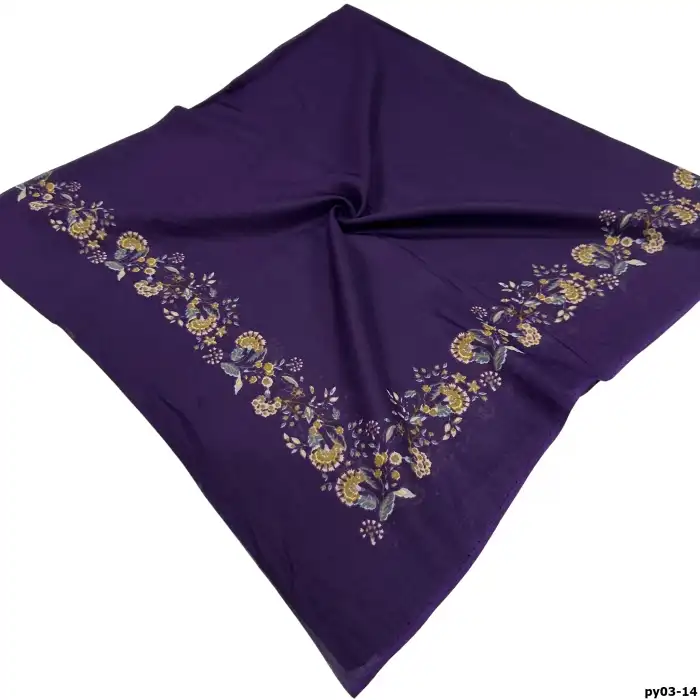 Altınel İpek Polyester Ortası Boş Oyalık Yazma 100 cm - (PY03-14)