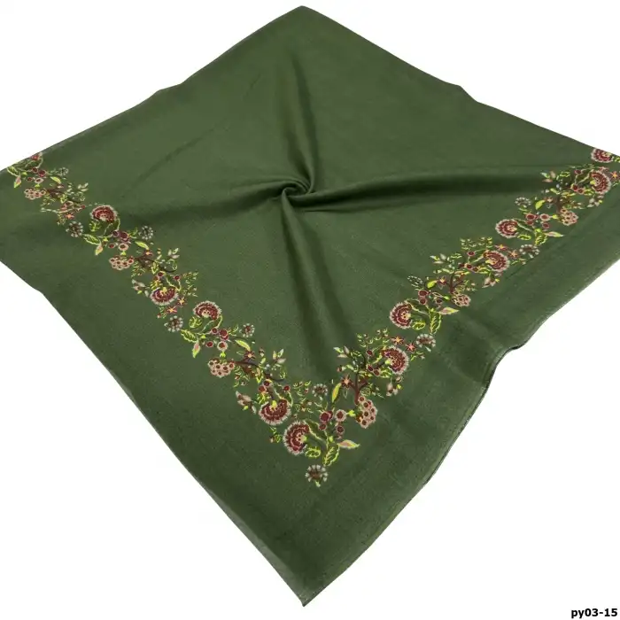 Altınel İpek Polyester Ortası Boş Oyalık Yazma 100 cm - (PY03-15)