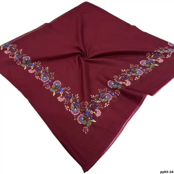 Altınel İpek Polyester Ortası Boş Oyalık Yazma 100 cm - (PY03-18)