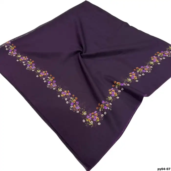 Altınel İpek Polyester Ortası Boş Oyalık Yazma 100 cm - (PY04-07)