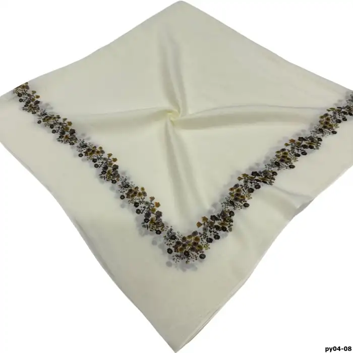 Altınel İpek Polyester Ortası Boş Oyalık Yazma 100 cm - (PY04-08)