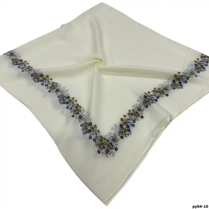 Altınel İpek Polyester Ortası Boş Oyalık Yazma 100 cm - (PY04-10)