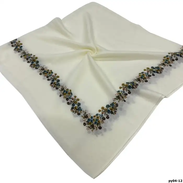 Altınel İpek Polyester Ortası Boş Oyalık Yazma 100 cm - (PY04-12)