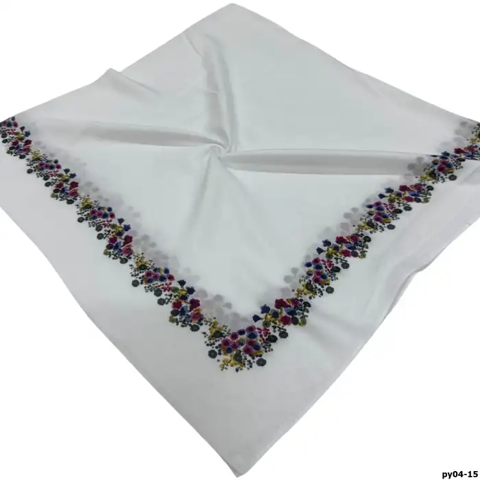 Altınel İpek Polyester Ortası Boş Oyalık Yazma 100 cm - (PY04-15)