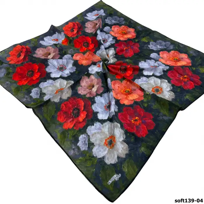 Bonjela El Dikişli Dijital Soft Eşarp-soft139-04