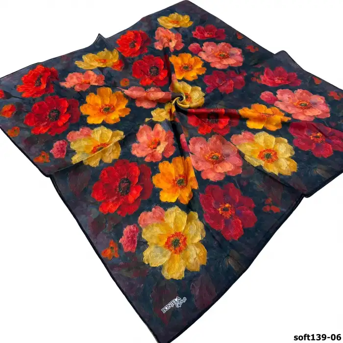 Bonjela El Dikişli Dijital Soft Eşarp-soft139-06