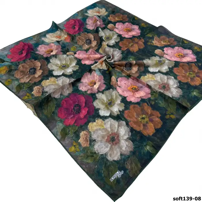 Bonjela El Dikişli Dijital Soft Eşarp-soft139-08