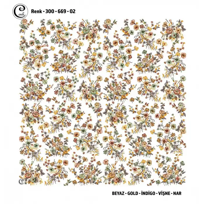 Cenk 100 cm Desenli Oyalık Yazma (Cnk-669-02)