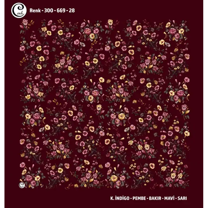 Cenk 100 cm Desenli Oyalık Yazma (Cnk-669-28)