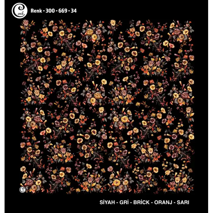 Cenk 100 cm Desenli Oyalık Yazma (Cnk-669-34)