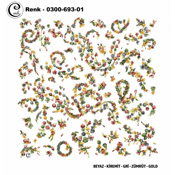 Cenk 100 cm Desenli Oyalık Yazma (Cnk-693-01)