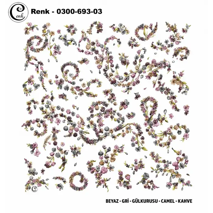 Cenk 100 cm Desenli Oyalık Yazma (Cnk-693-03)