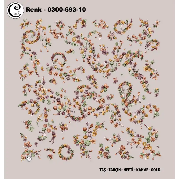 Cenk 100 cm Desenli Oyalık Yazma (Cnk-693-10)
