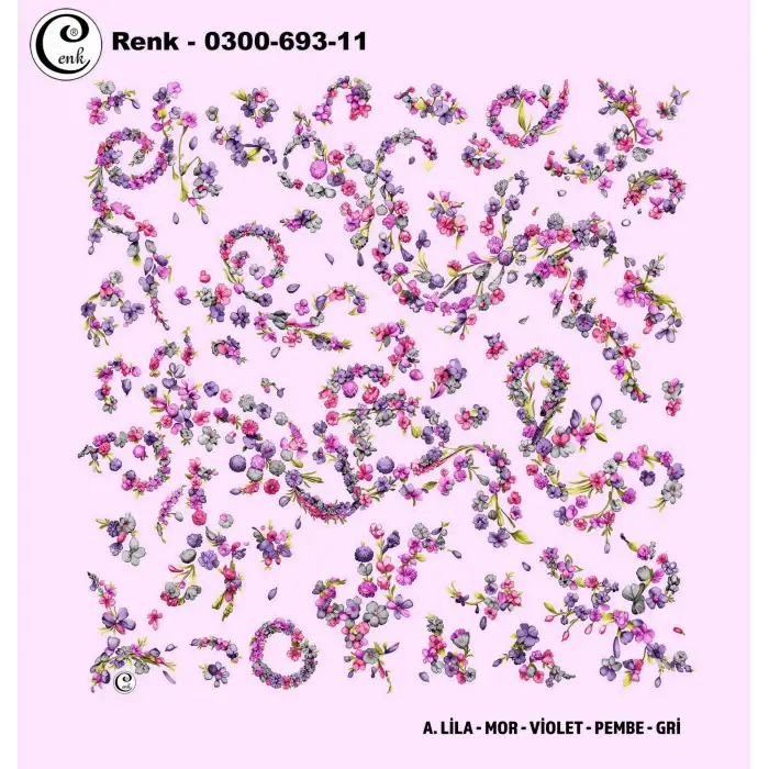 Cenk 100 cm Desenli Oyalık Yazma (Cnk-693-11)