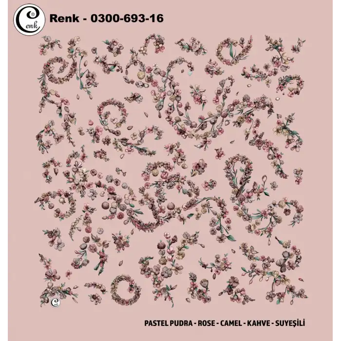 Cenk 100 cm Desenli Oyalık Yazma (Cnk-693-16)