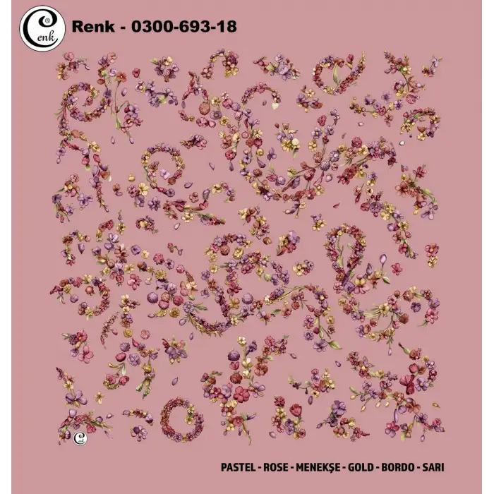 Cenk 100 cm Desenli Oyalık Yazma (Cnk-693-18)