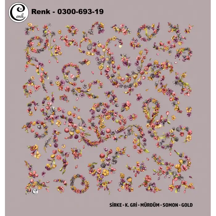 Cenk 100 cm Desenli Oyalık Yazma (Cnk-693-19)