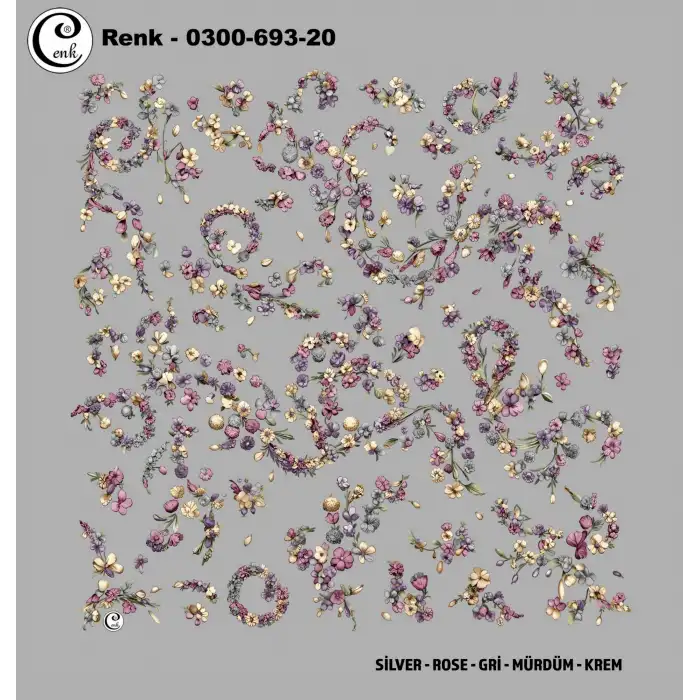 Cenk 100 cm Desenli Oyalık Yazma (Cnk-693-20)