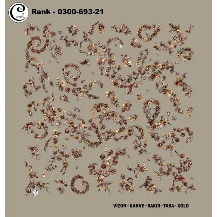 Cenk 100 cm Desenli Oyalık Yazma (Cnk-693-21)