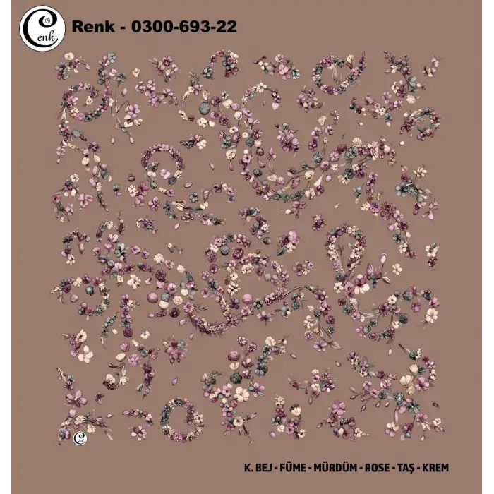 Cenk 100 cm Desenli Oyalık Yazma (Cnk-693-22)