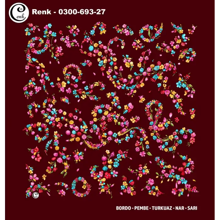 Cenk 100 cm Desenli Oyalık Yazma (Cnk-693-27)