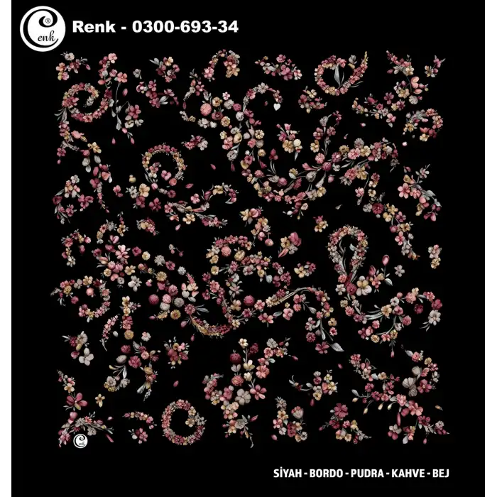 Cenk 100 cm Desenli Oyalık Yazma (Cnk-693-34)